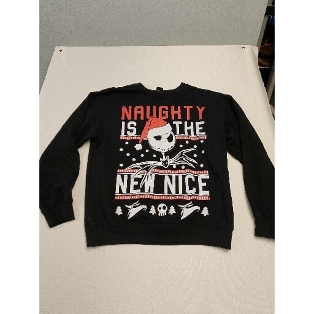 Disney Nightmare Before Christmas Sweatshirt Unisex Size 11-13 Junio Long Sleeve